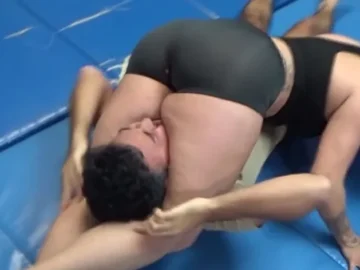 Muscle Girls Wrestling Practice